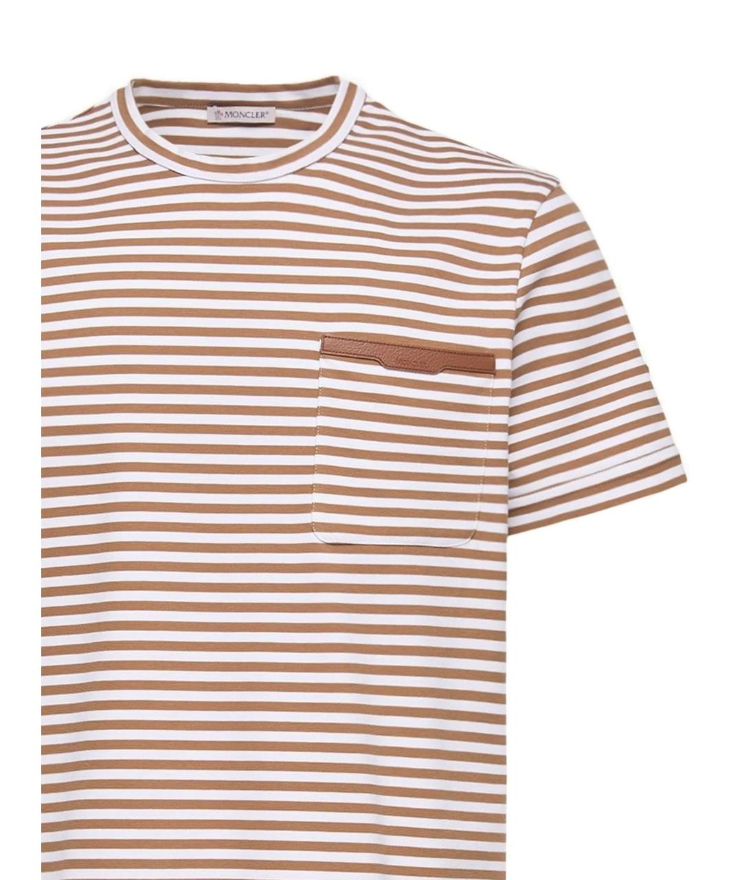 MONCLER Серая хлопковая футболка, фото 2