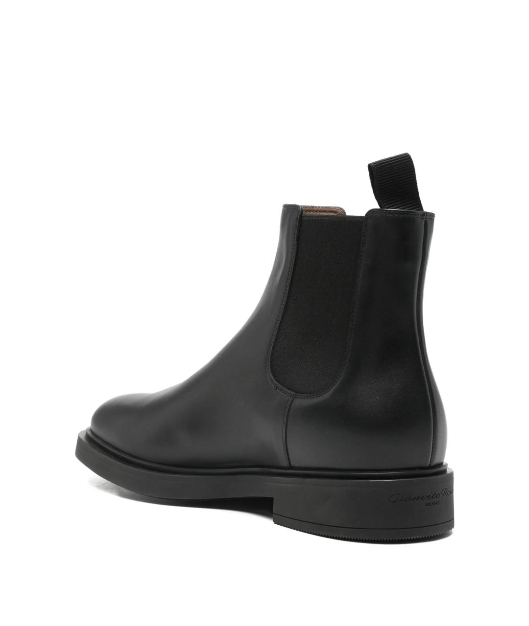 GIANVITO ROSSI Черные кожаные высокие ботинки, фото 2