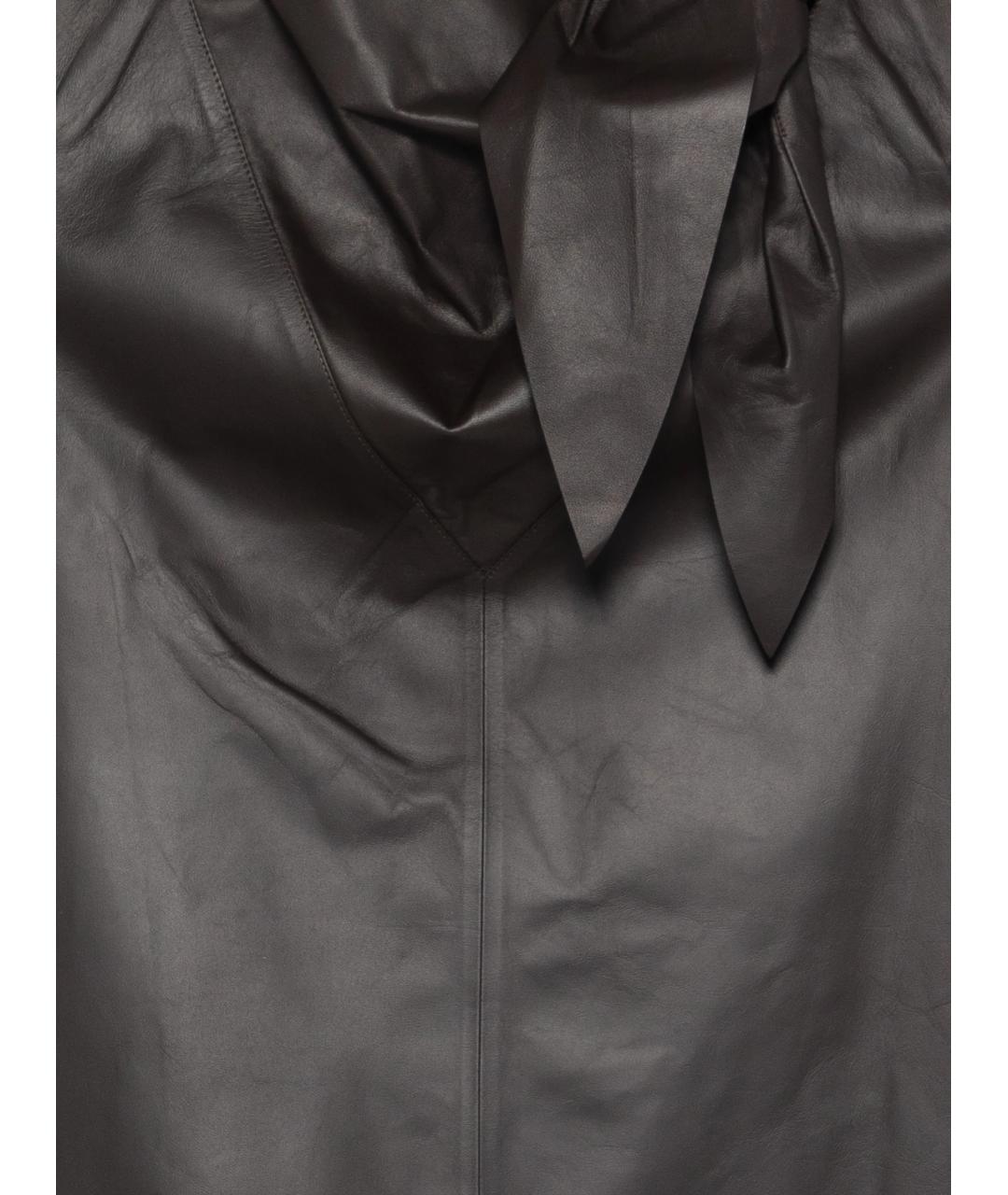 YVES SALOMON Коричневая кожаная блузы, фото 3