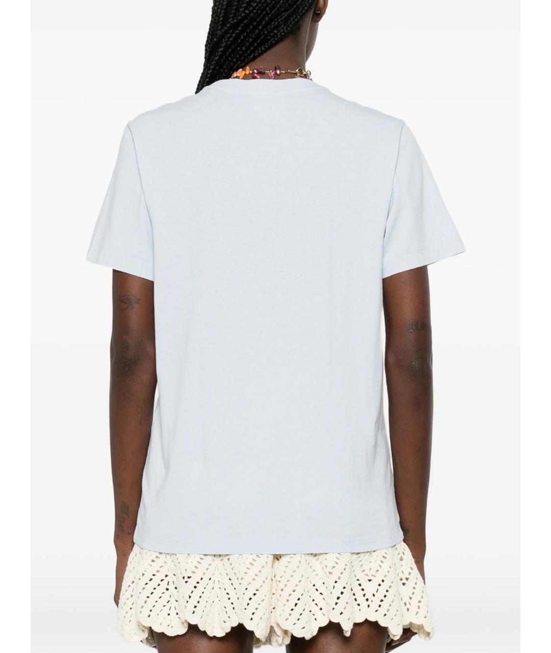 ISABEL MARANT Синяя хлопковая футболка, фото 3