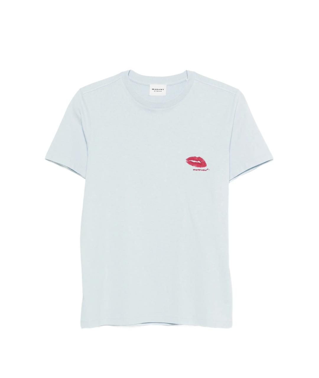 ISABEL MARANT Синяя хлопковая футболка, фото 1