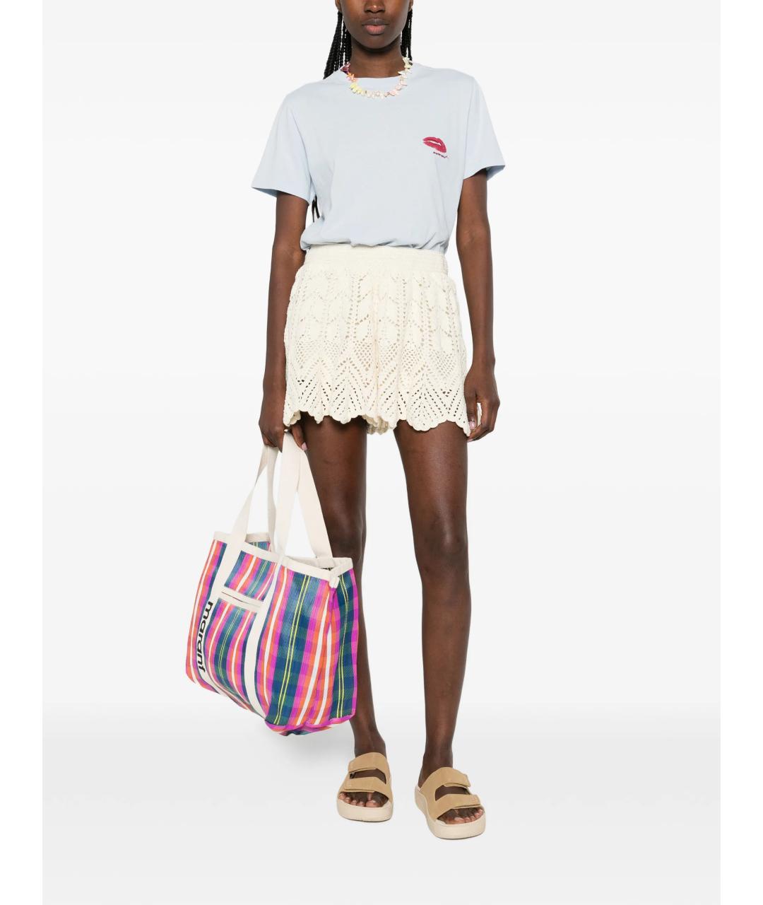 ISABEL MARANT Синяя хлопковая футболка, фото 4