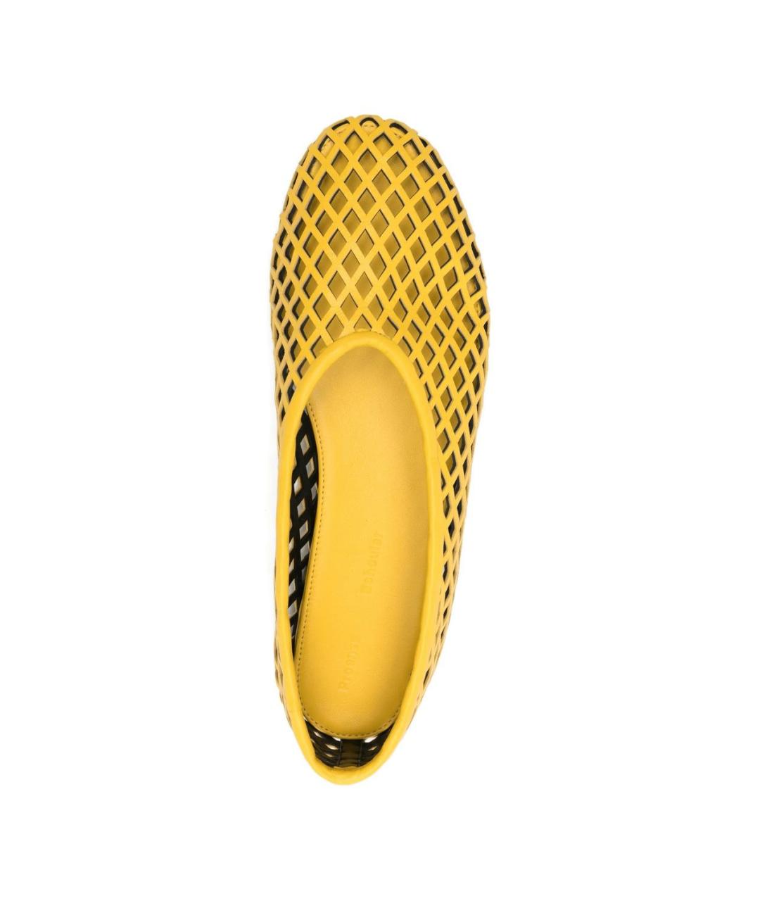 PROENZA SCHOULER Желтые текстильные балетки, фото 4