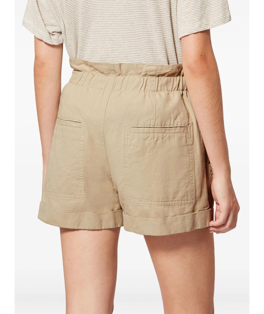 ISABEL MARANT Бежевые хлопковые шорты, фото 5