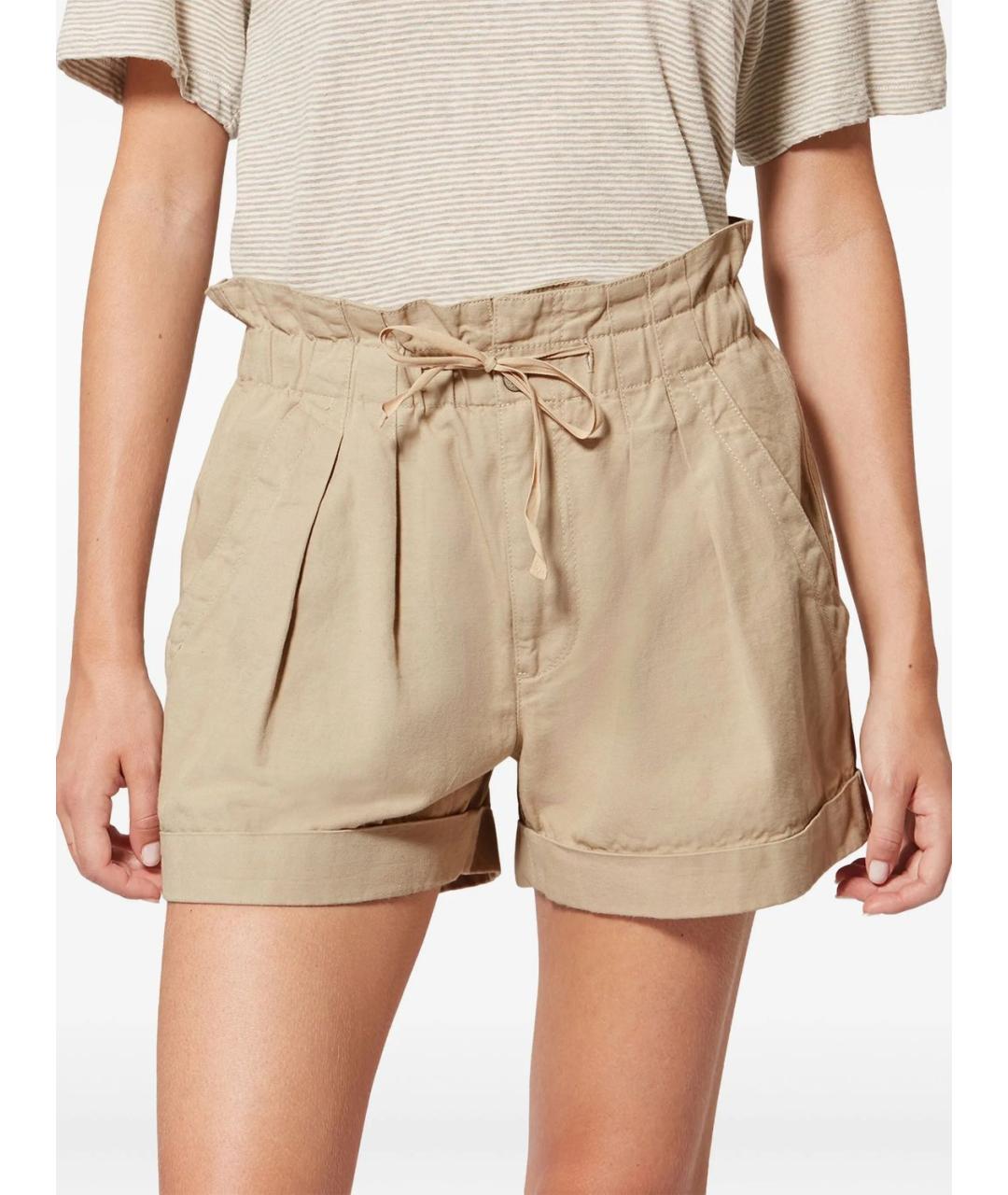 ISABEL MARANT Бежевые хлопковые шорты, фото 4