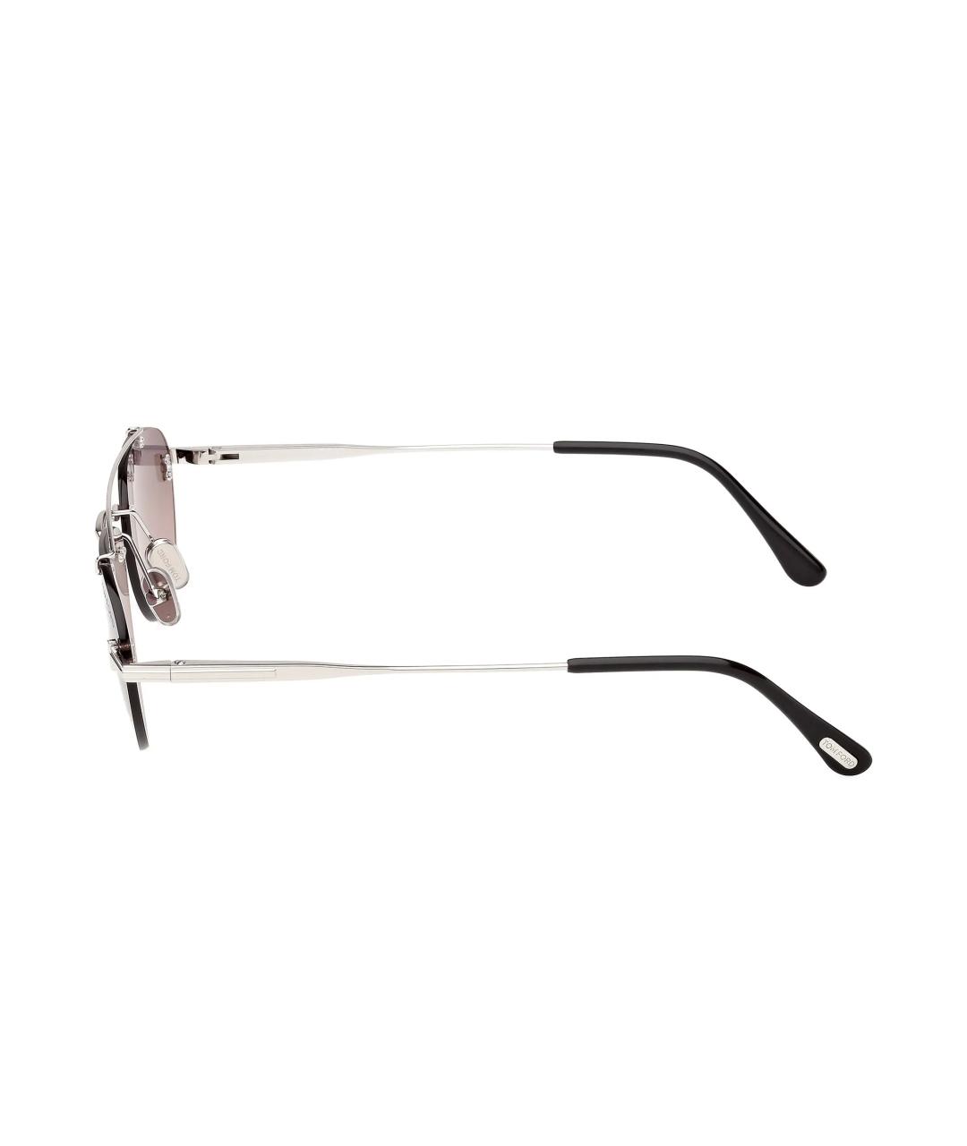 TOM FORD Серебряные металлические солнцезащитные очки, фото 3