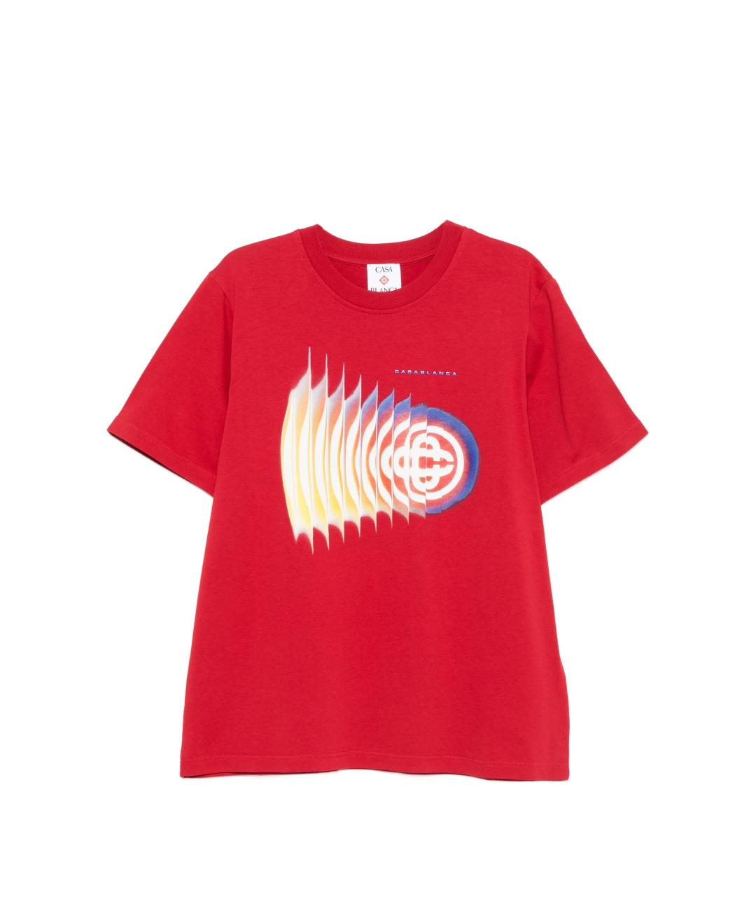 CASABLANCA Красная хлопковая футболка, фото 1