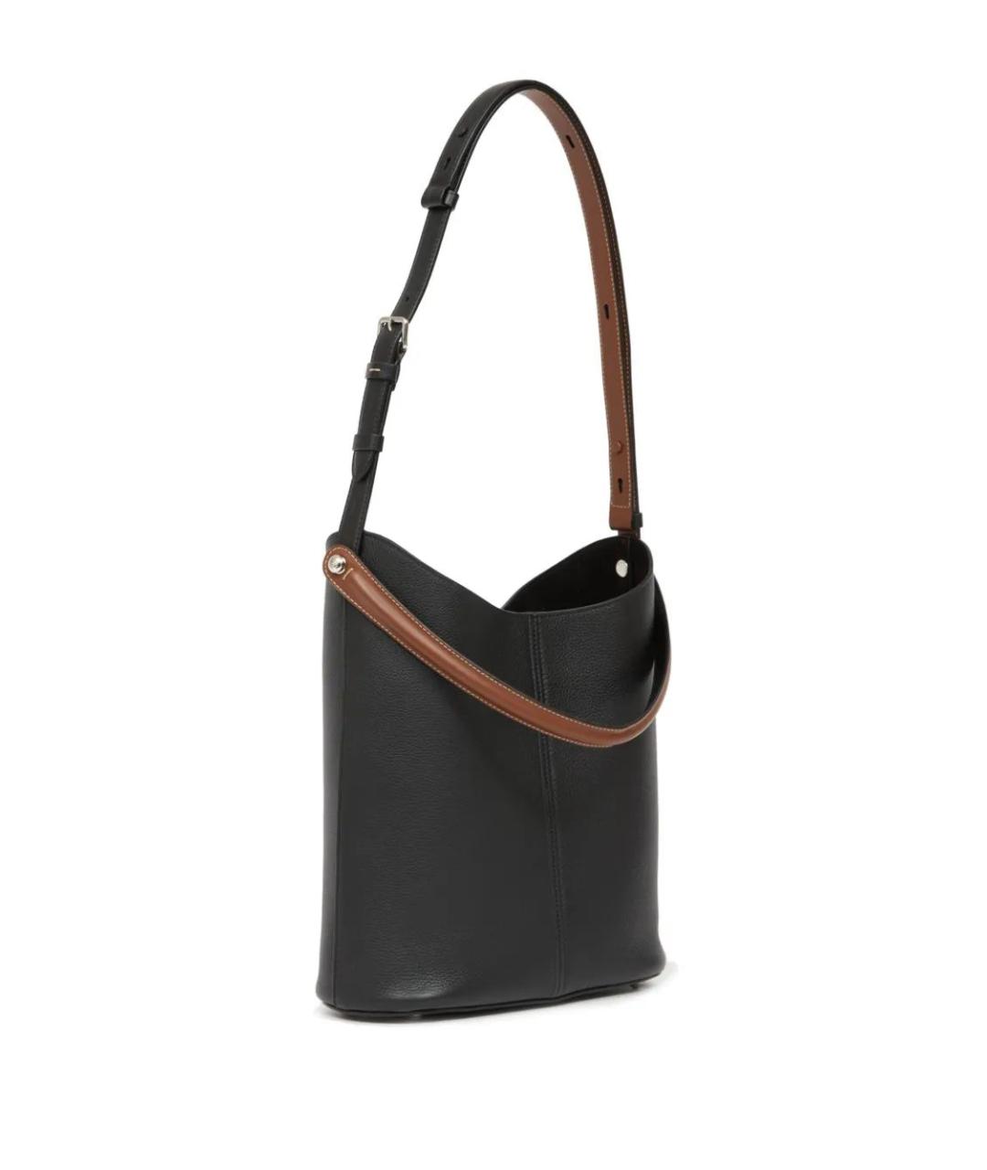 MAISON MARGIELA Черная кожаная сумка через плечо, фото 5