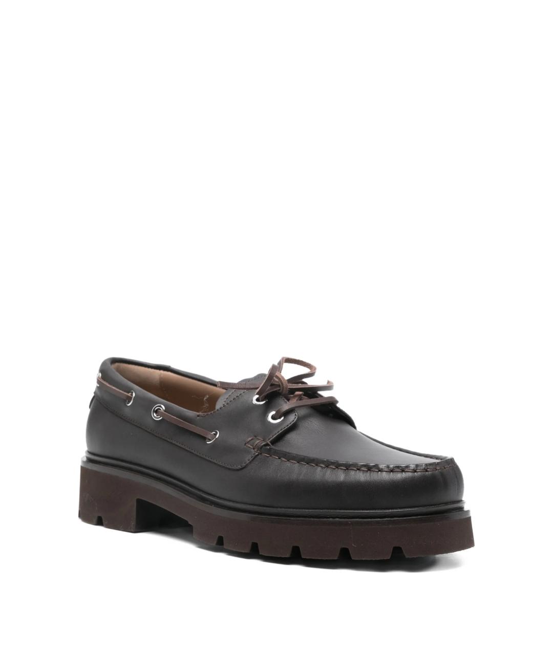 GIANVITO ROSSI Коричневые кожаные лоферы, фото 4