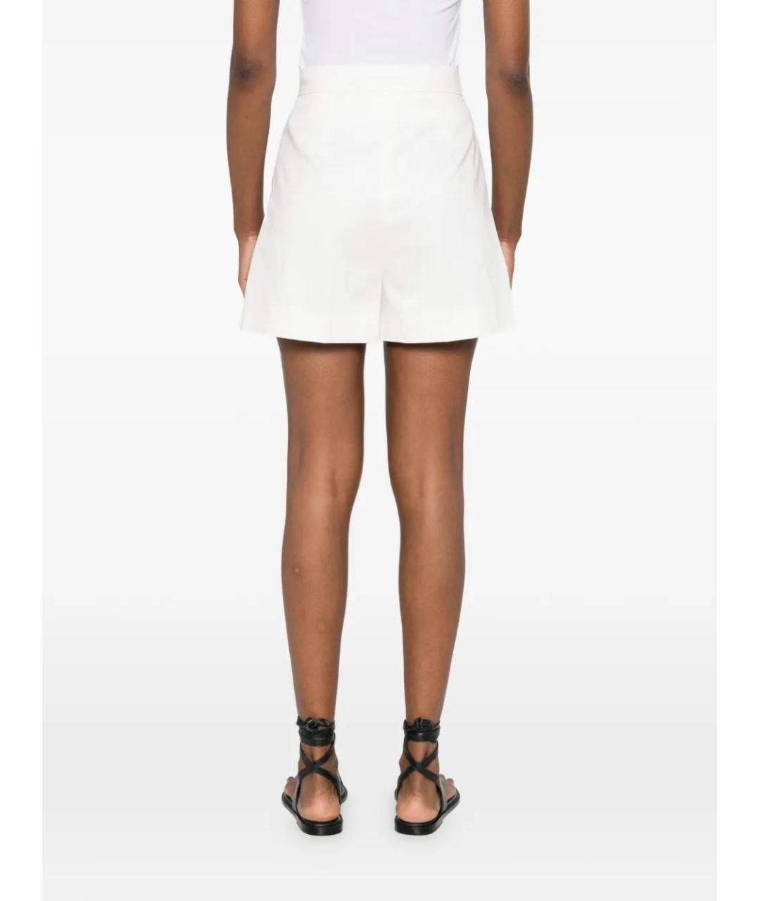 MAX MARA Белые хлопковые шорты, фото 4