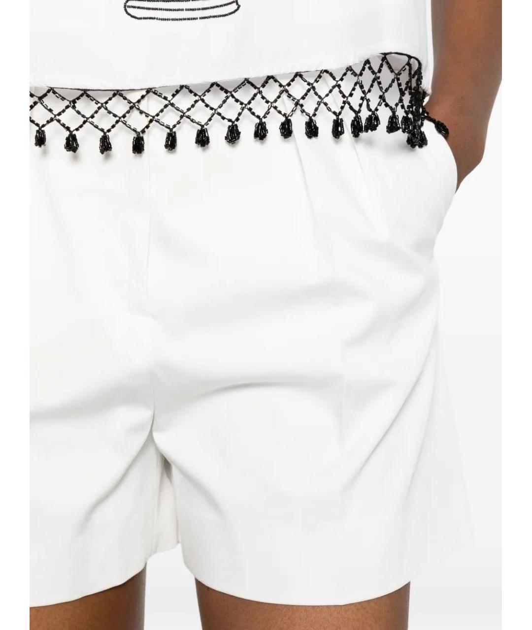 MAX MARA Белые хлопковые шорты, фото 5