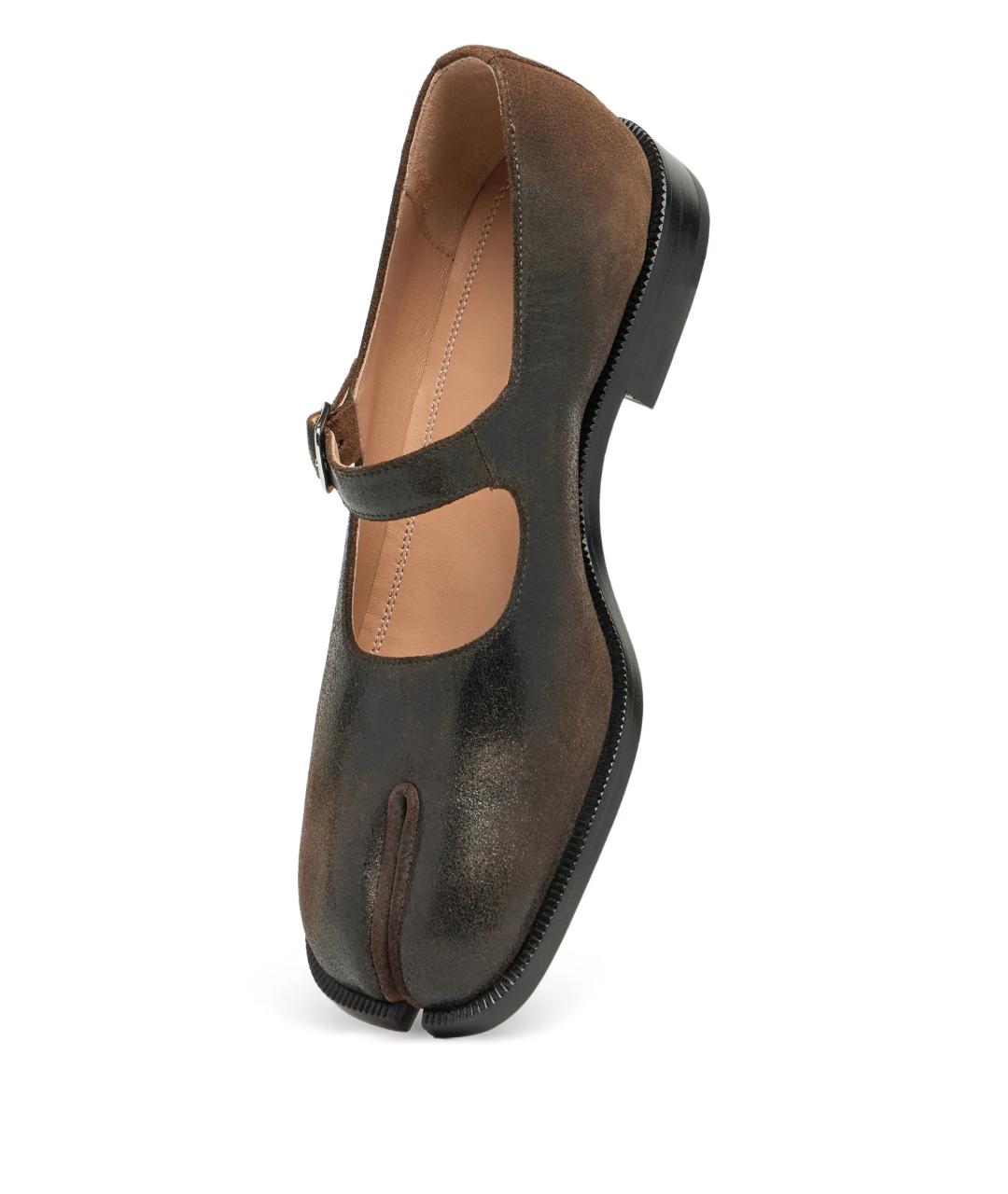 MAISON MARGIELA Коричневые замшевые туфли, фото 5