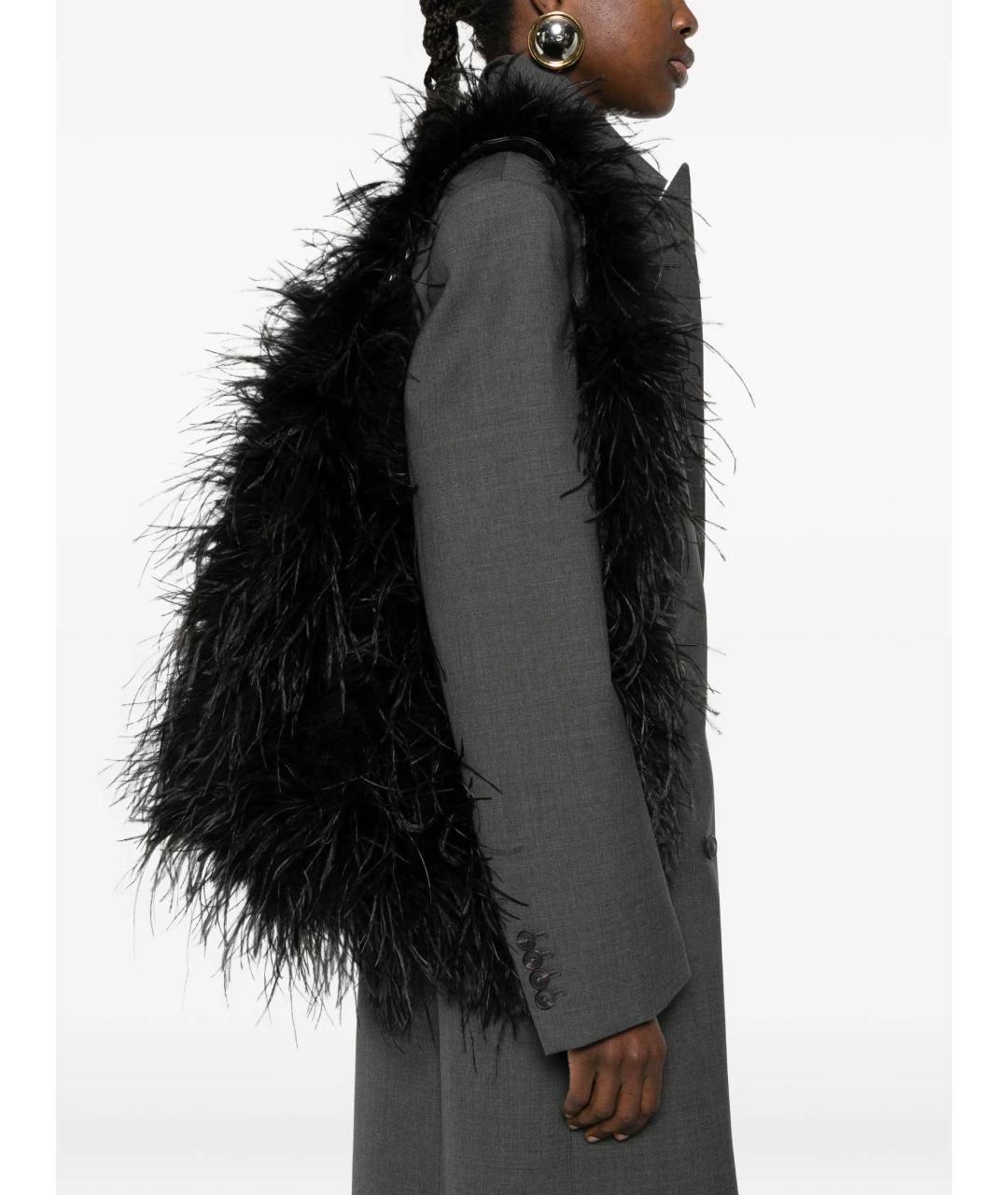 YVES SALOMON Черная сумка через плечо, фото 2