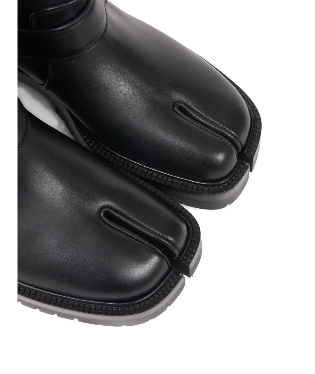 MAISON MARGIELA Черные кожаные ботинки, фото 3