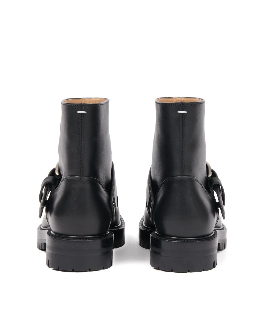 MAISON MARGIELA Черные кожаные ботинки, фото 2