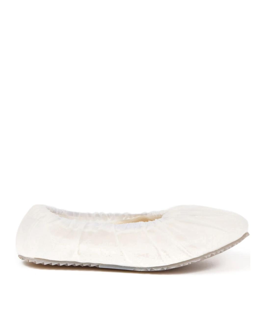 MAISON MARGIELA Белые текстильные балетки, фото 1