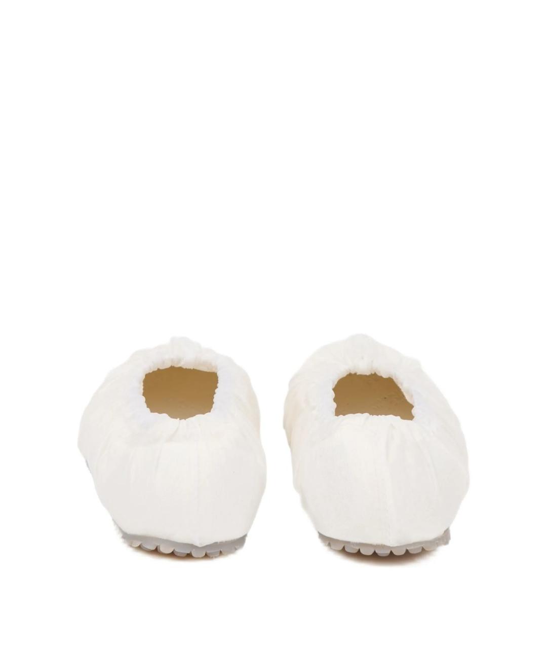 MAISON MARGIELA Белые текстильные балетки, фото 3