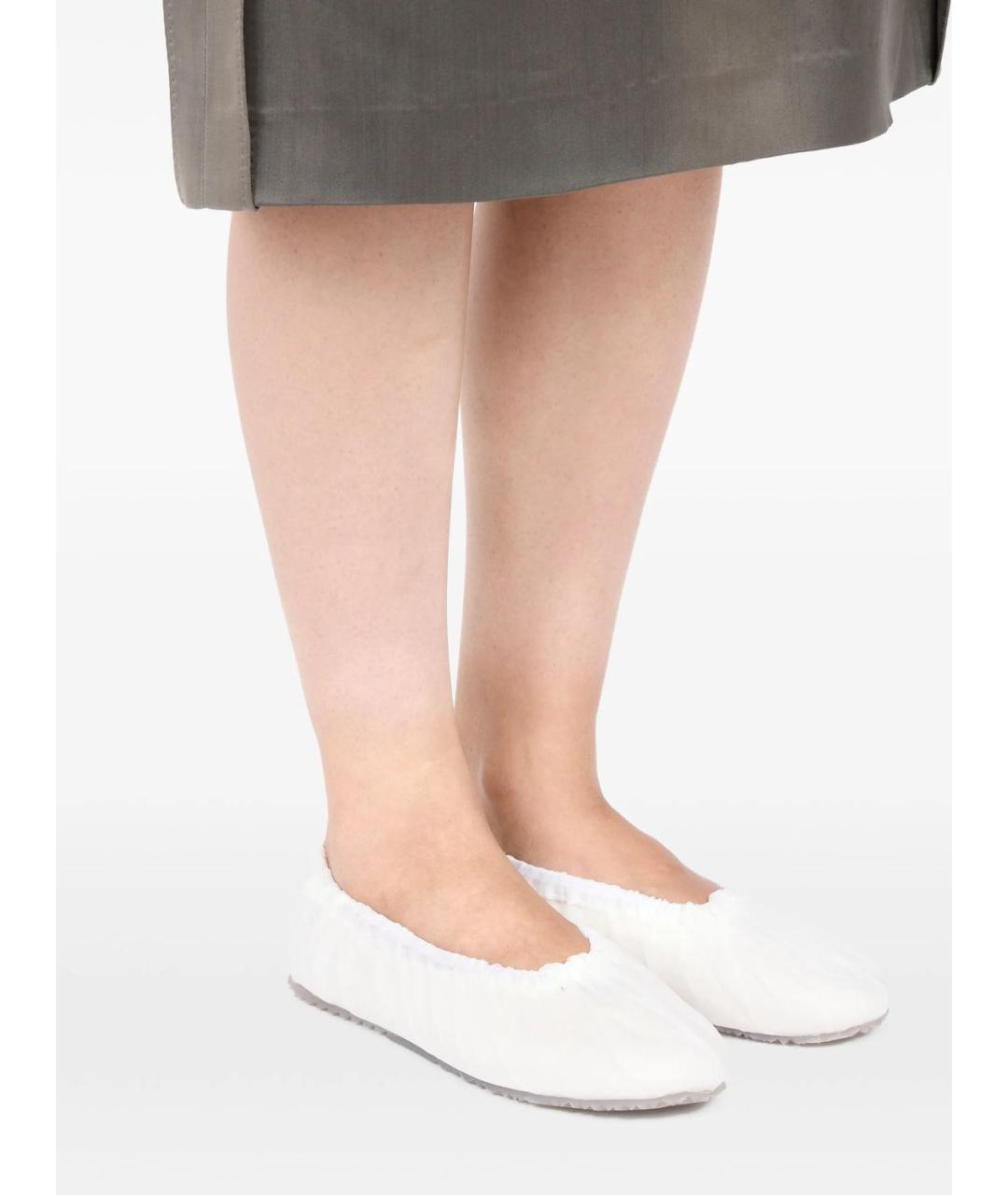 MAISON MARGIELA Белые текстильные балетки, фото 5