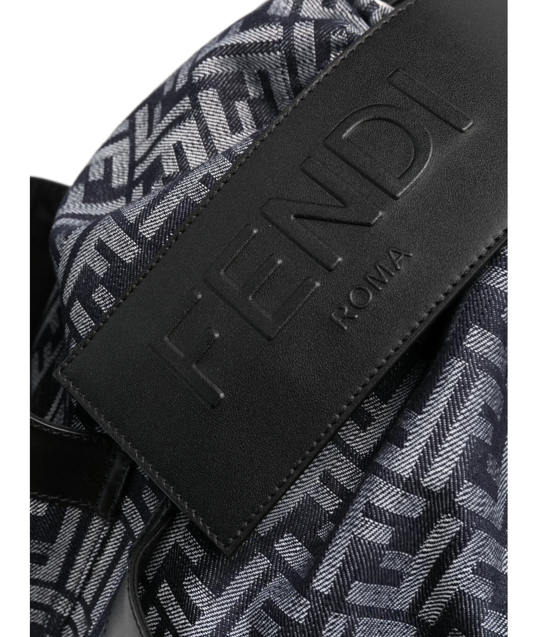 FENDI Темно-синий деним рюкзак, фото 3