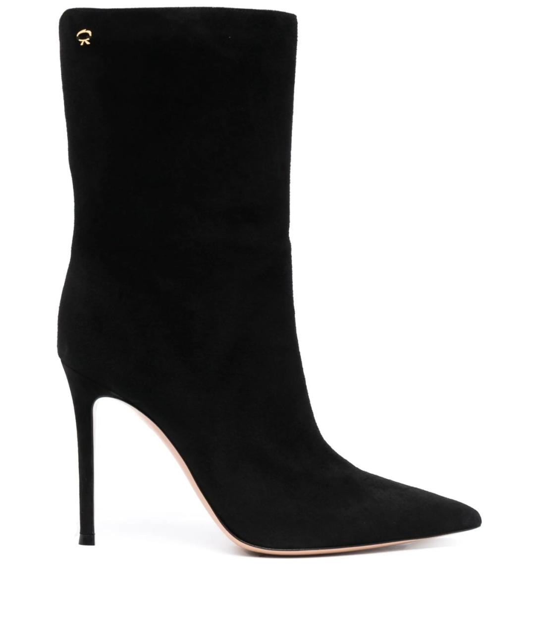GIANVITO ROSSI Черные замшевые ботильоны, фото 1
