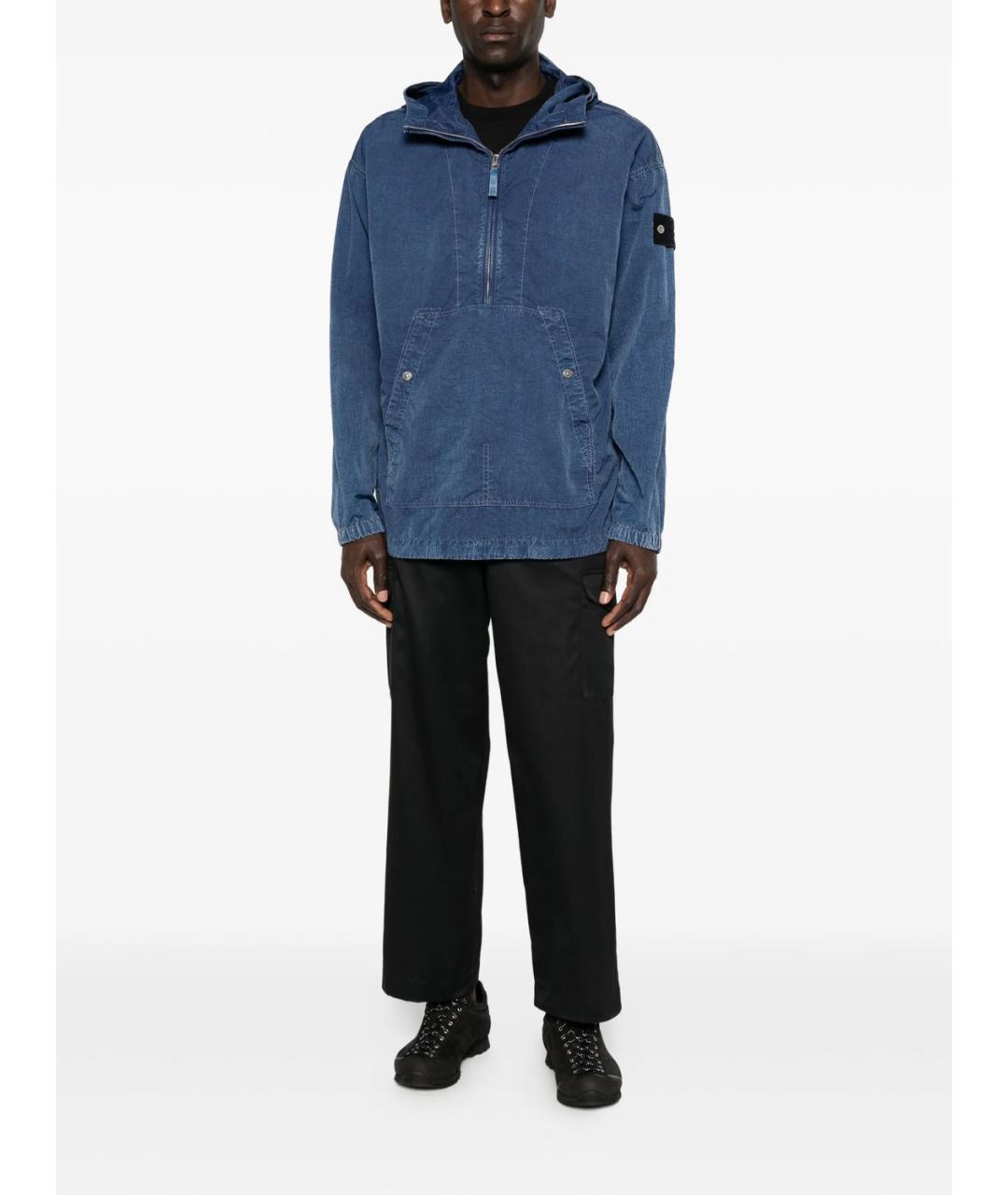 STONE ISLAND Синяя полиамидовая куртка, фото 3