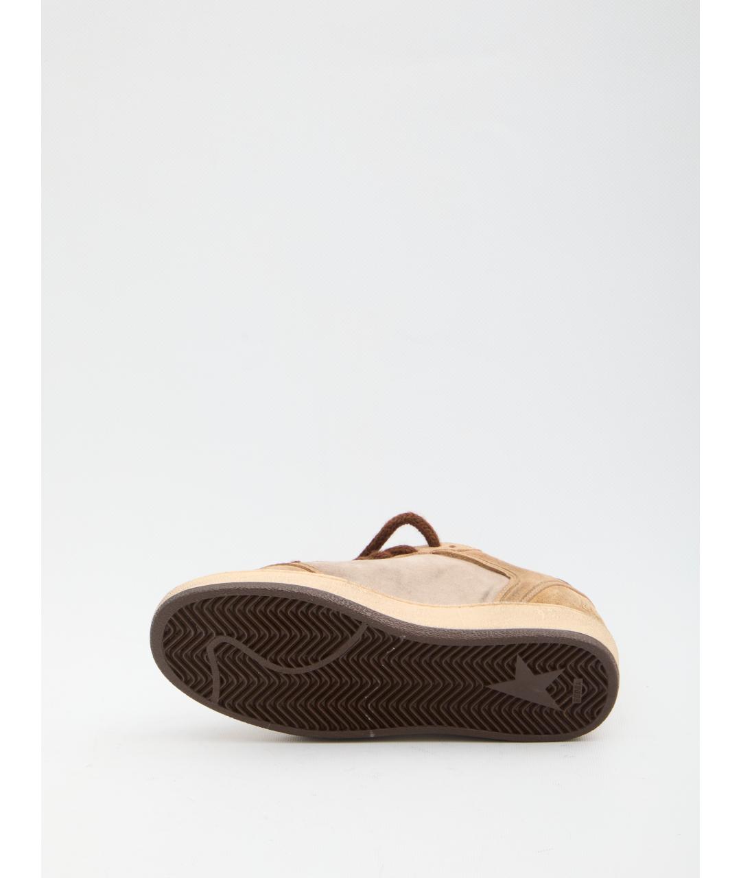 GOLDEN GOOSE DELUXE BRAND Бежевые замшевые кеды, фото 4