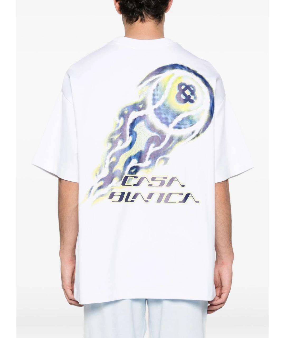 CASABLANCA Белая хлопковая футболка, фото 2