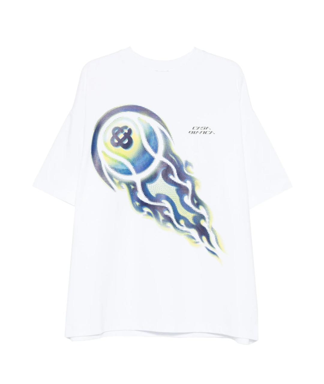 CASABLANCA Белая хлопковая футболка, фото 1