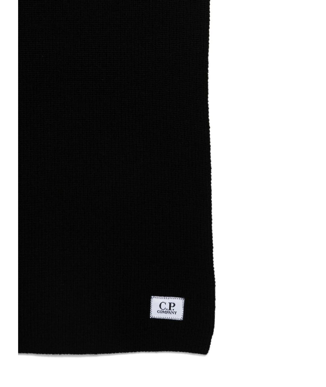 CP COMPANY Черный шерстяной шарф, фото 3