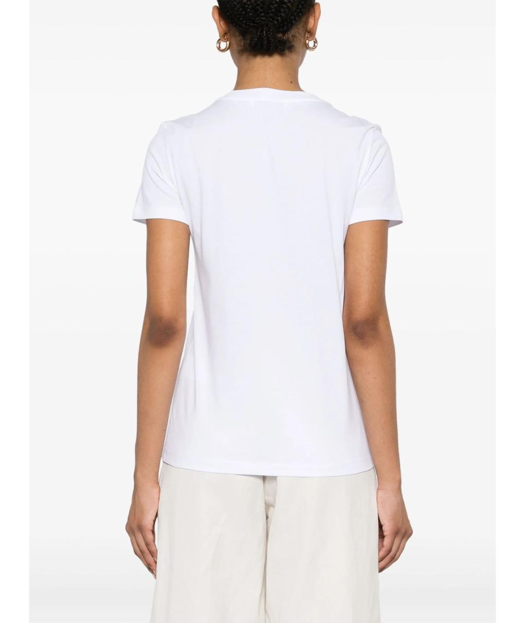 MAX MARA Белая хлопковая футболка, фото 5