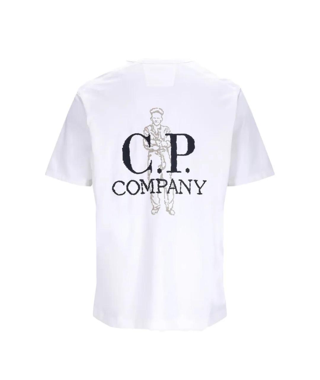 CP COMPANY Белая хлопковая футболка, фото 2