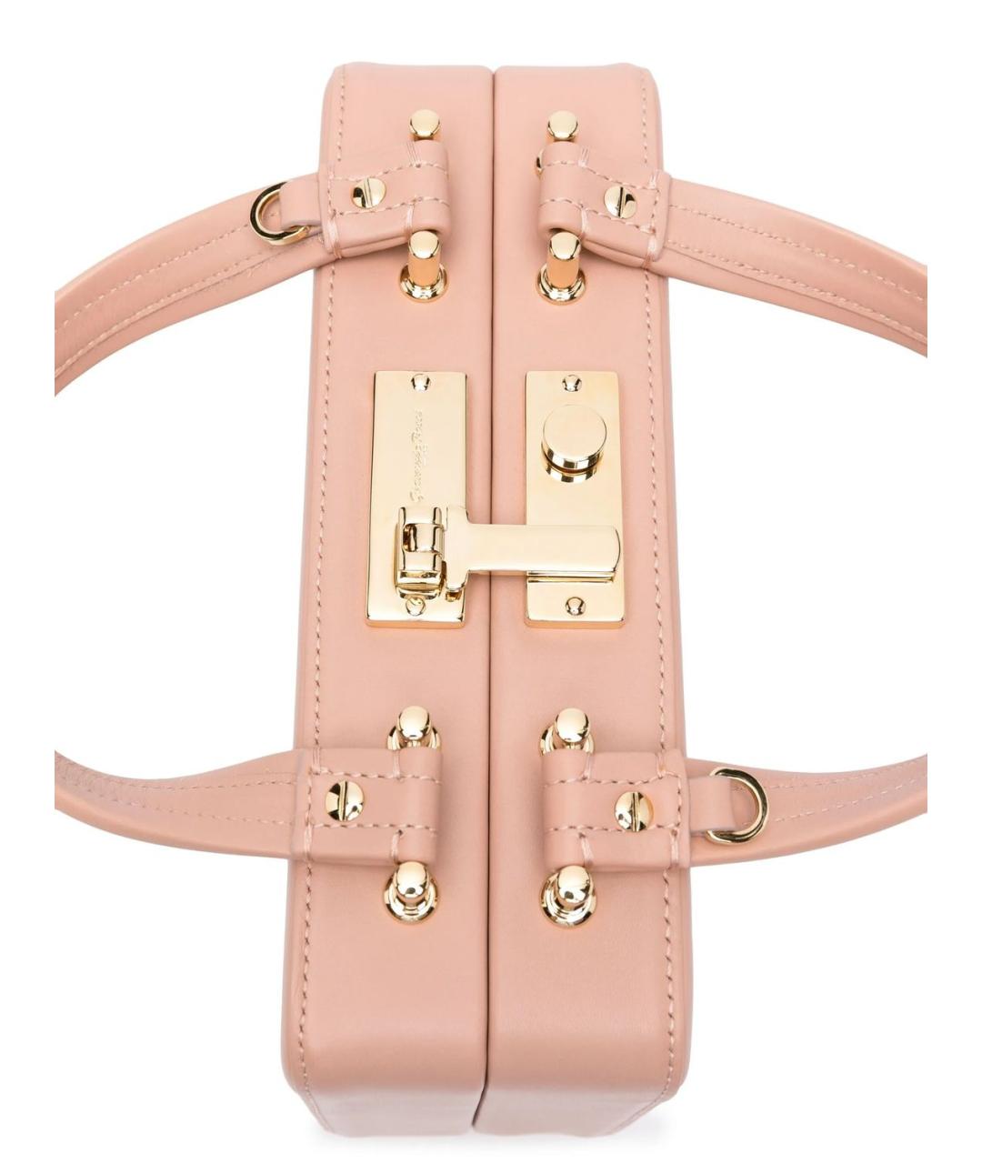 GIANVITO ROSSI Розовая кожаная сумка тоут, фото 3