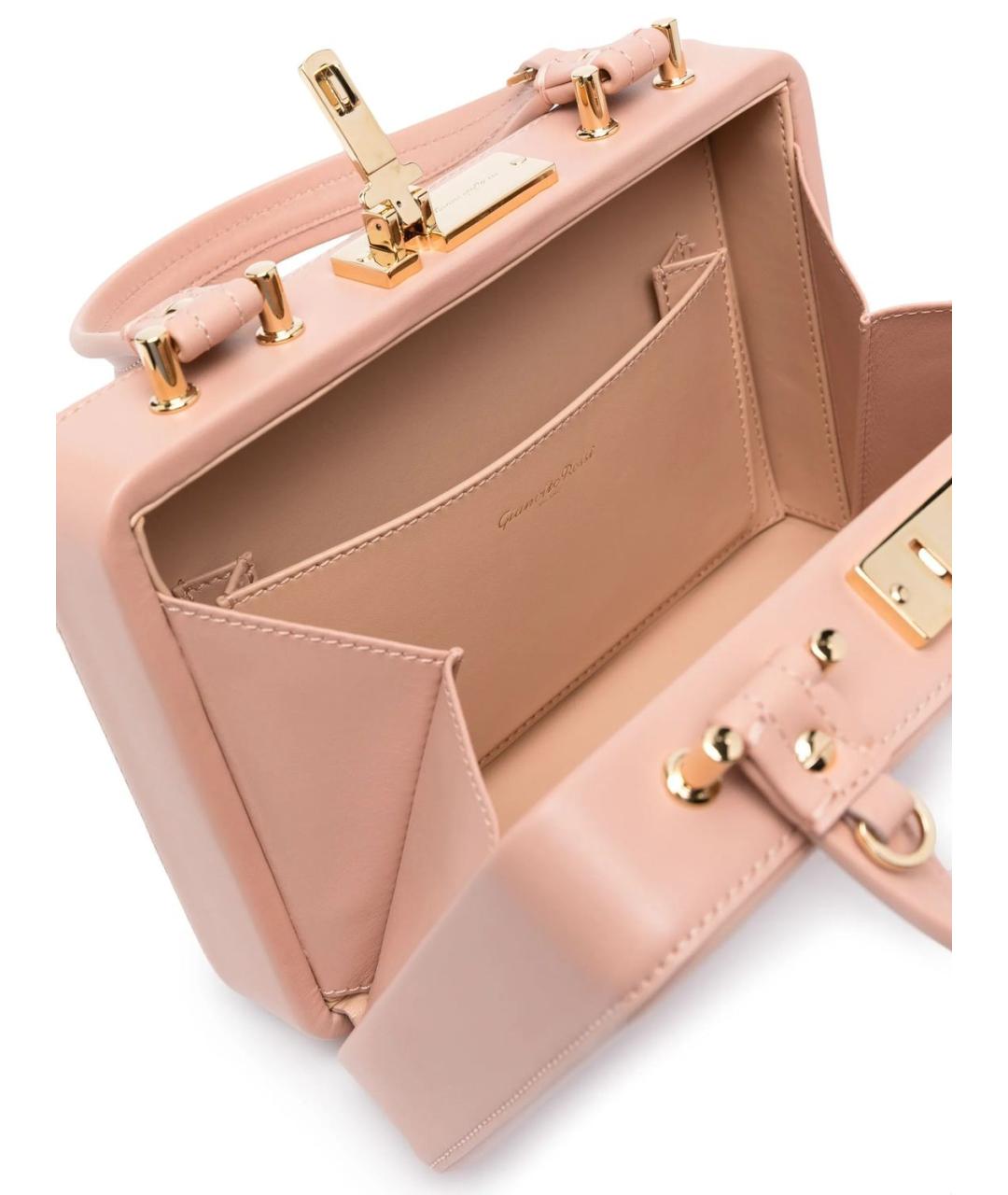 GIANVITO ROSSI Розовая кожаная сумка тоут, фото 4