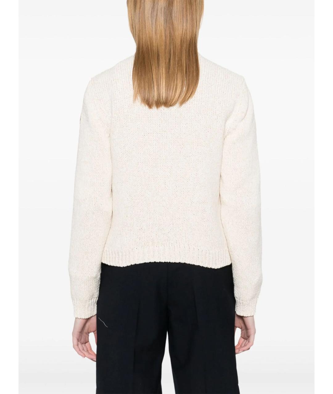 MONCLER Белая хлопковая куртка, фото 5