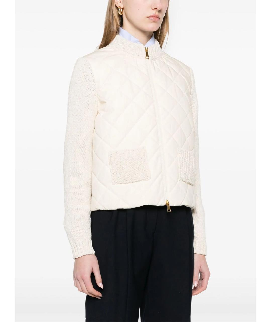 MONCLER Белая хлопковая куртка, фото 4