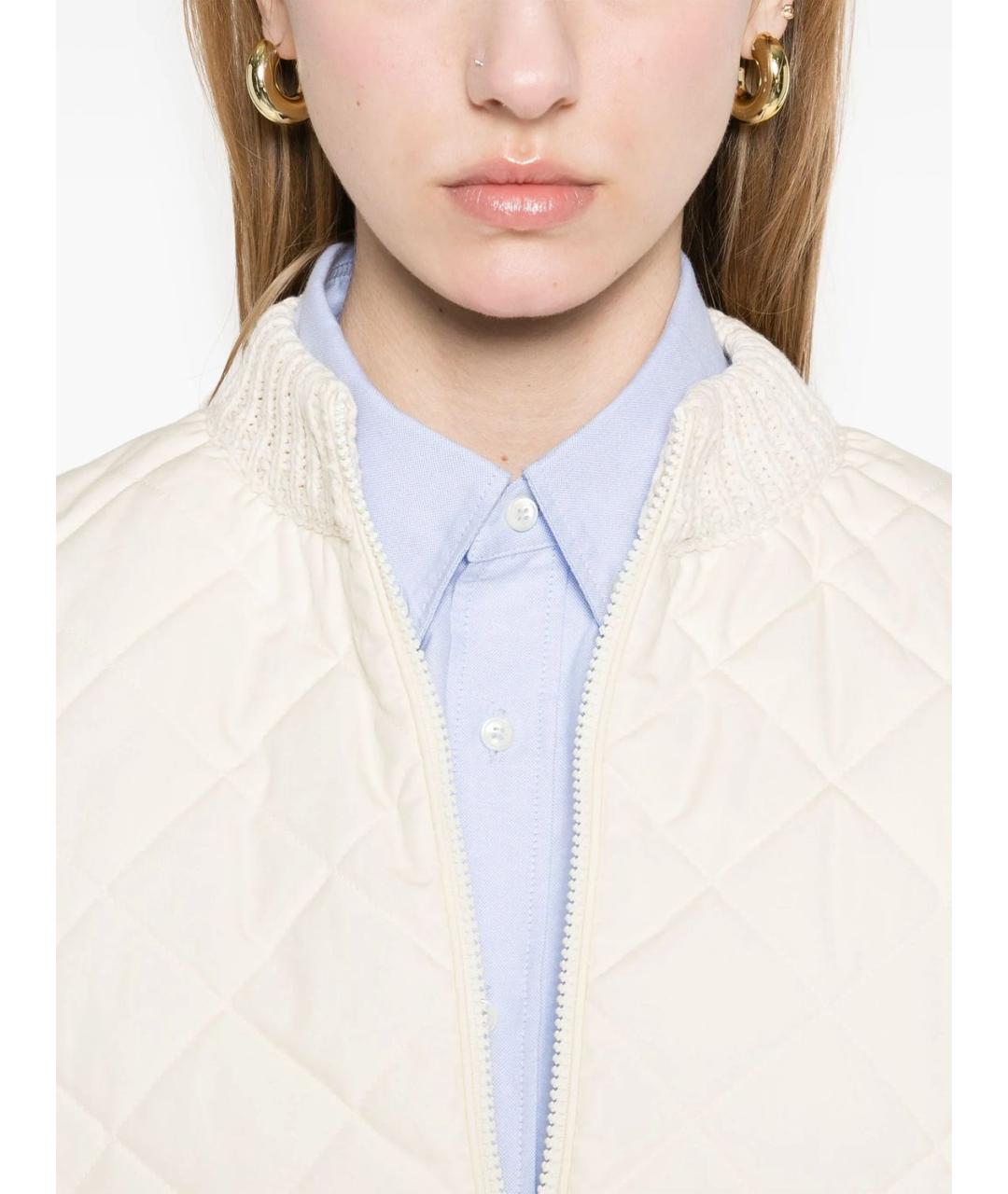 MONCLER Белая хлопковая куртка, фото 3