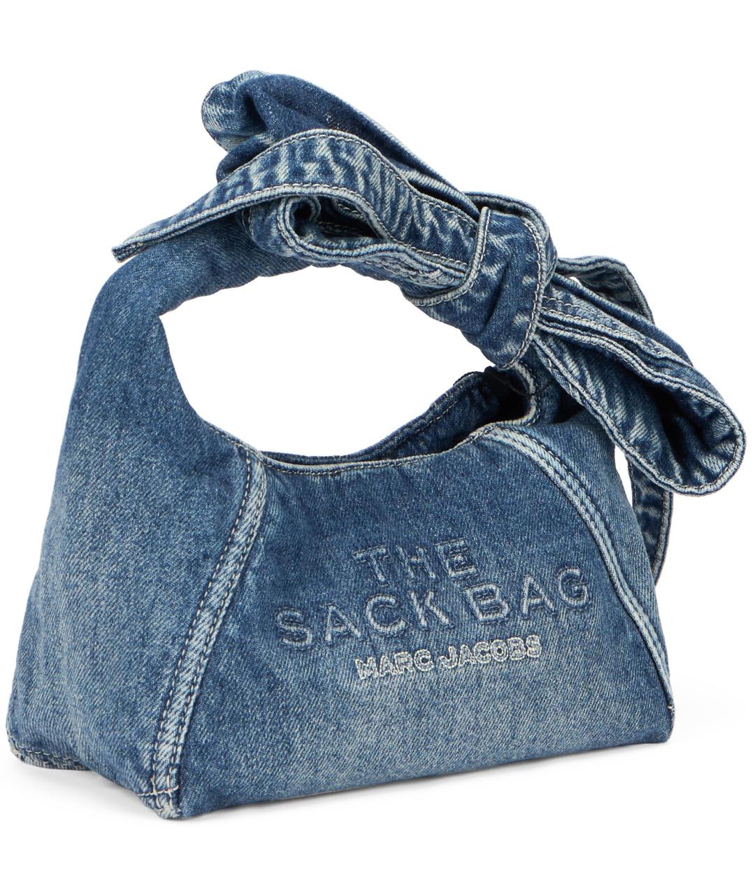 MARC JACOBS Синяя хлопковая сумка с короткими ручками, фото 3