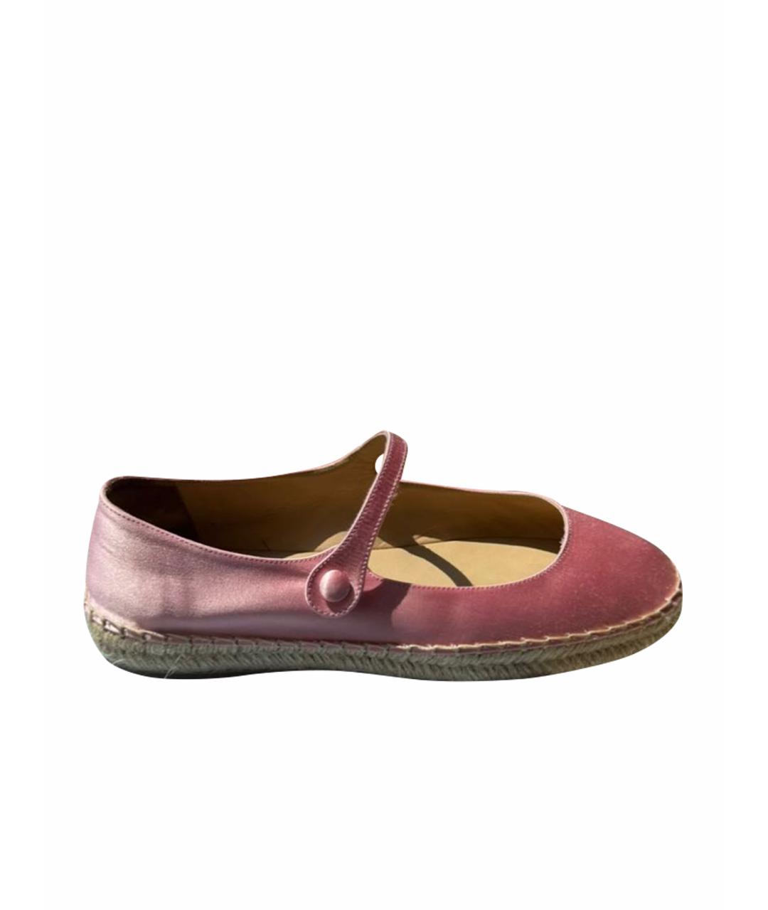 PRADA Розовые бархатные эспадрильи, фото 1