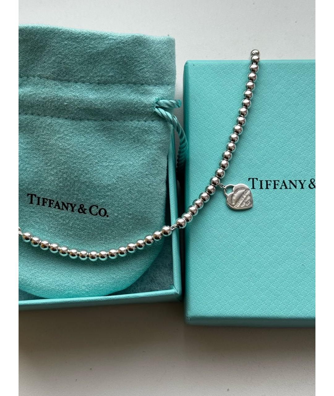TIFFANY&CO Бирюзовый серебряный браслет, фото 4