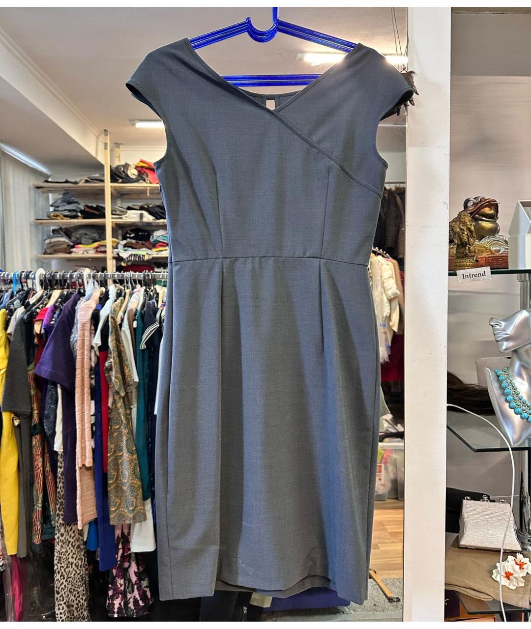 ARMANI JEANS Серое вискозное повседневное платье, фото 2