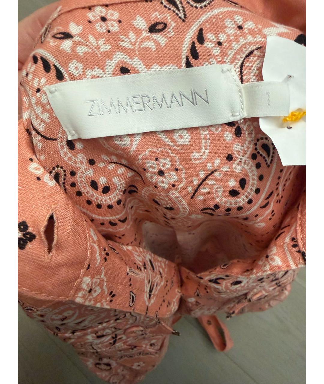ZIMMERMANN Мульти льняной комбинезон, фото 3