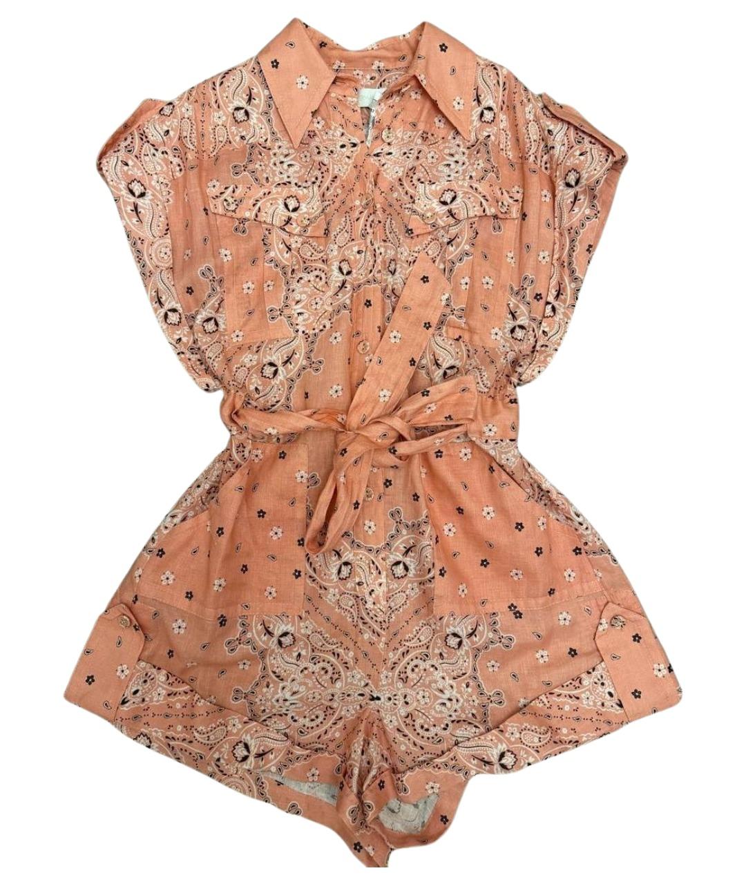 ZIMMERMANN Мульти льняной комбинезон, фото 1