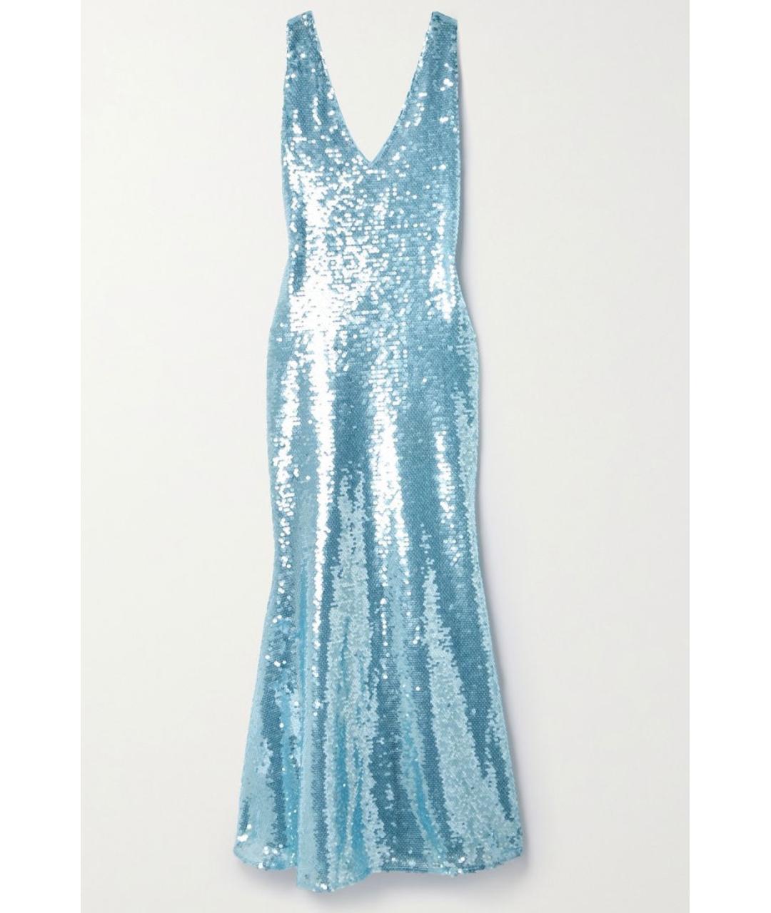 SELF-PORTRAIT Голубое полиэстеровое коктейльное платье, фото 5