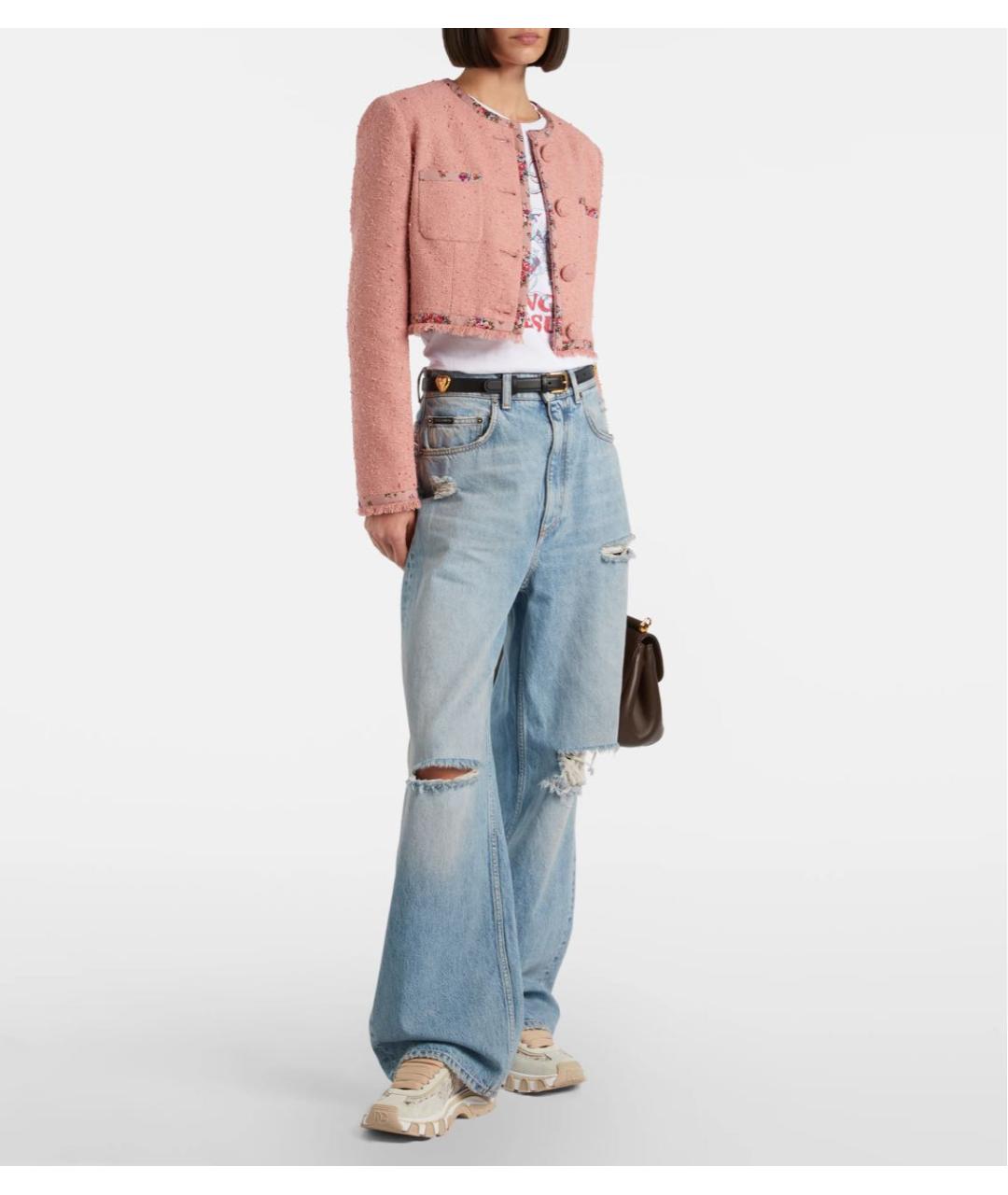 DOLCE&GABBANA Бежевые текстильные кроссовки, фото 2