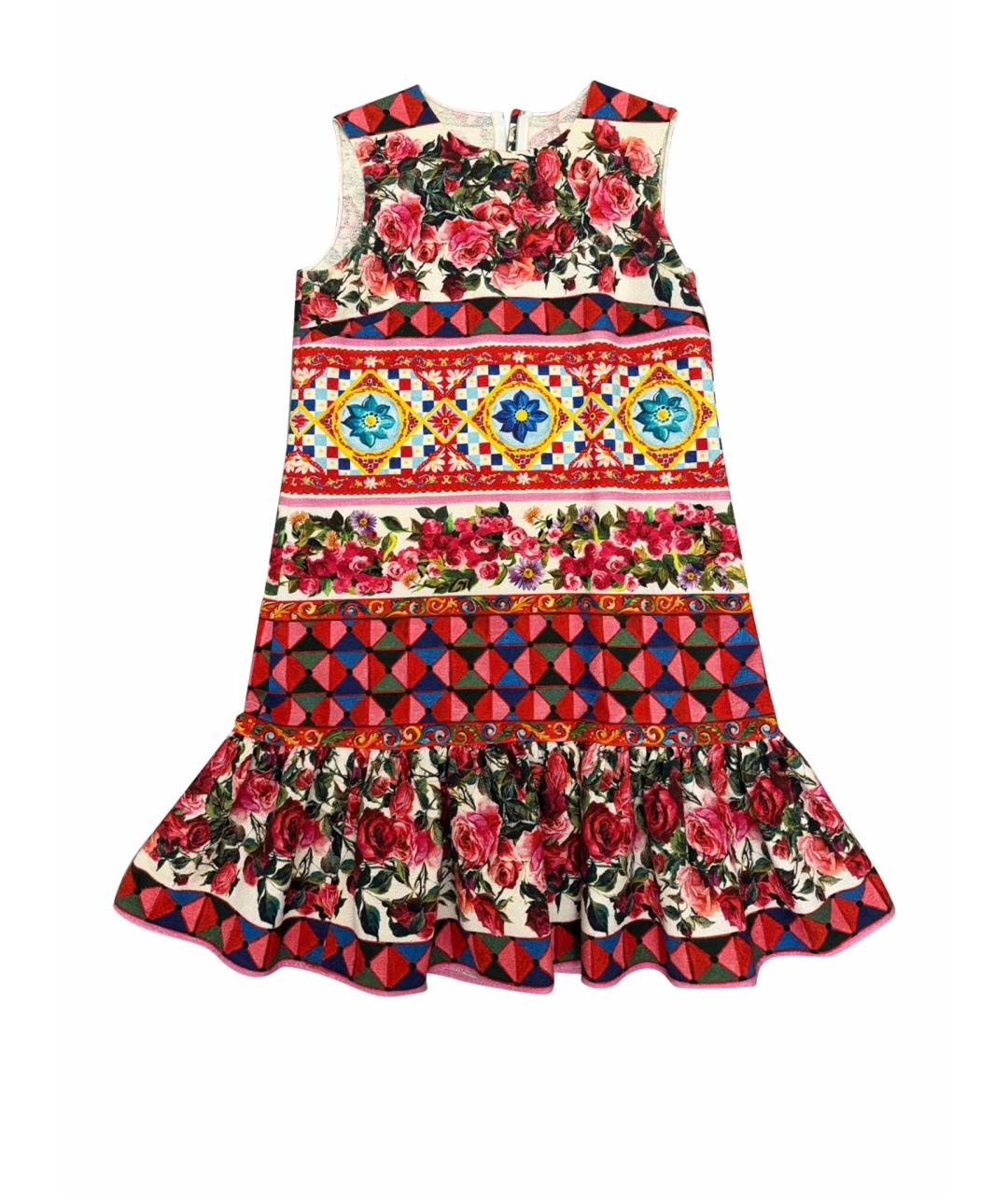 DOLCE&GABBANA Мульти хлопковое повседневное платье, фото 1