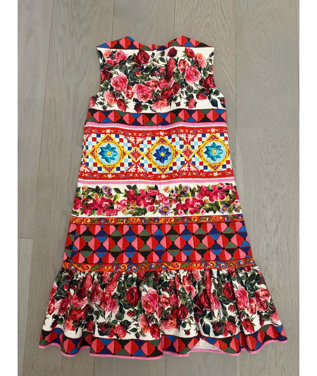 DOLCE&GABBANA Мульти хлопковое повседневное платье, фото 2