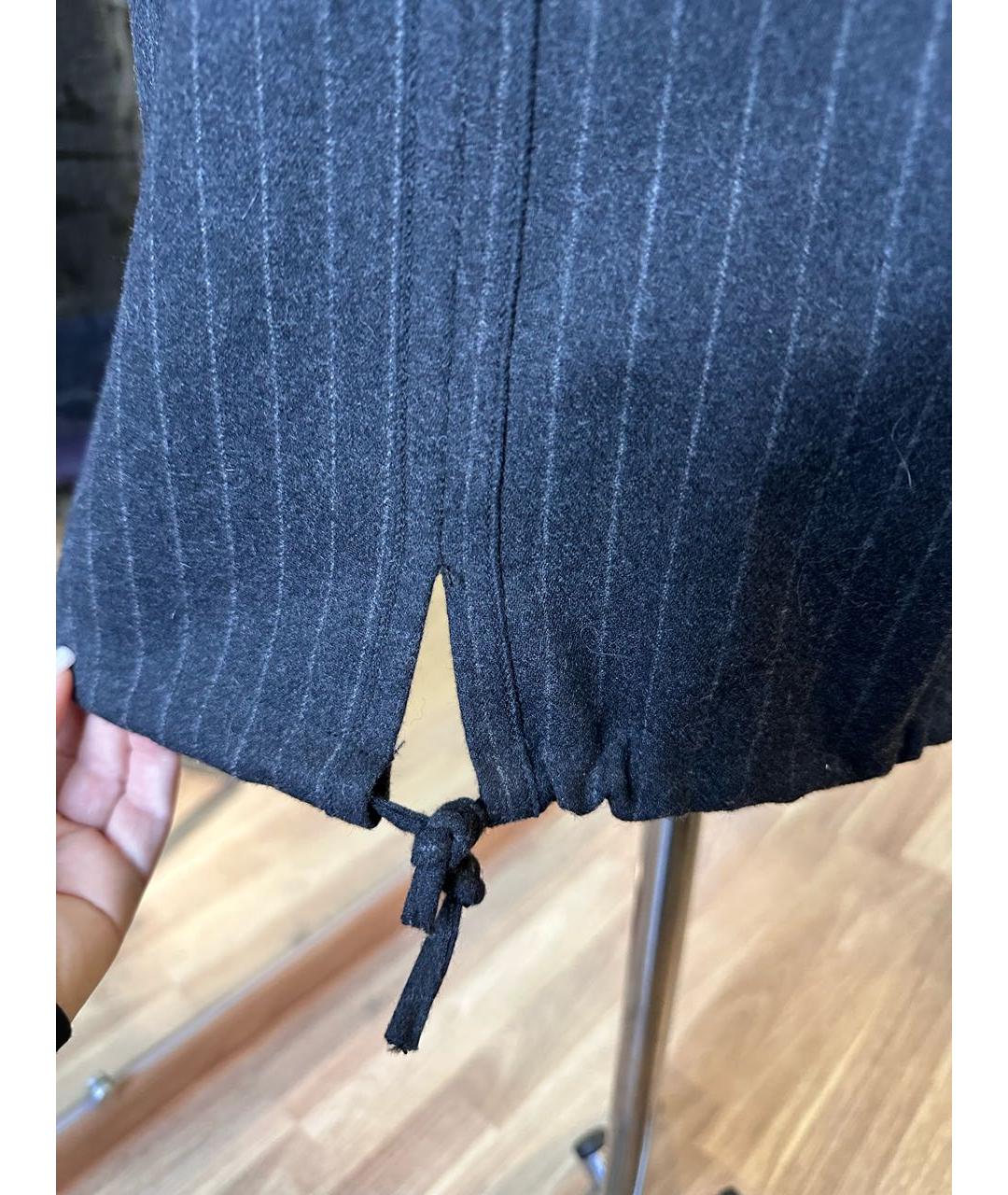 KENZO Серое шерстяное повседневное платье, фото 4