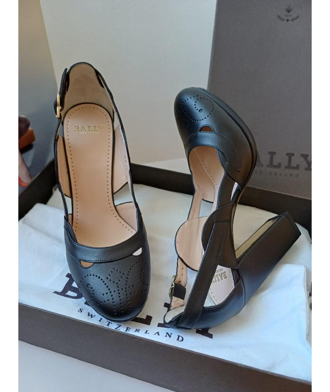 BALLY Черные кожаные туфли, фото 3