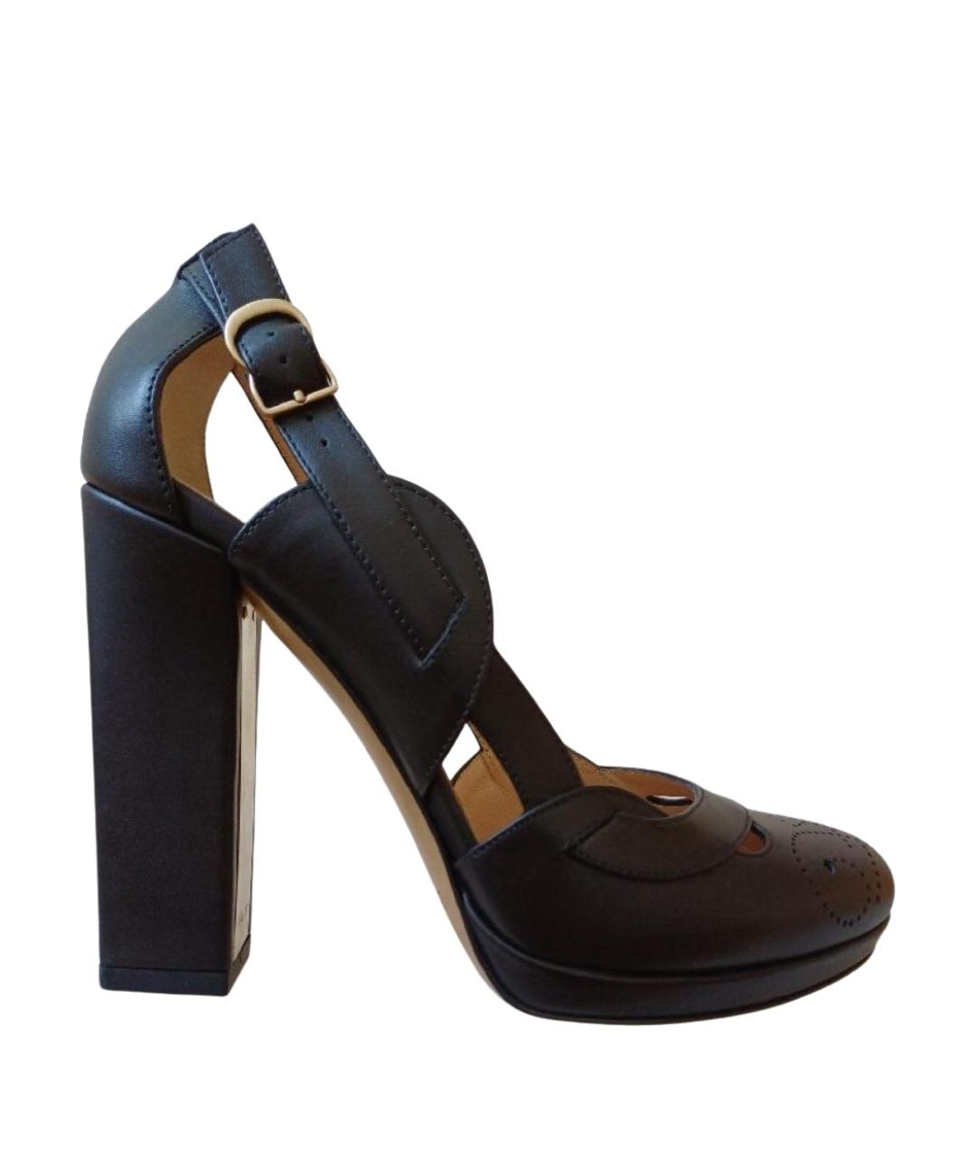 BALLY Черные кожаные туфли, фото 1