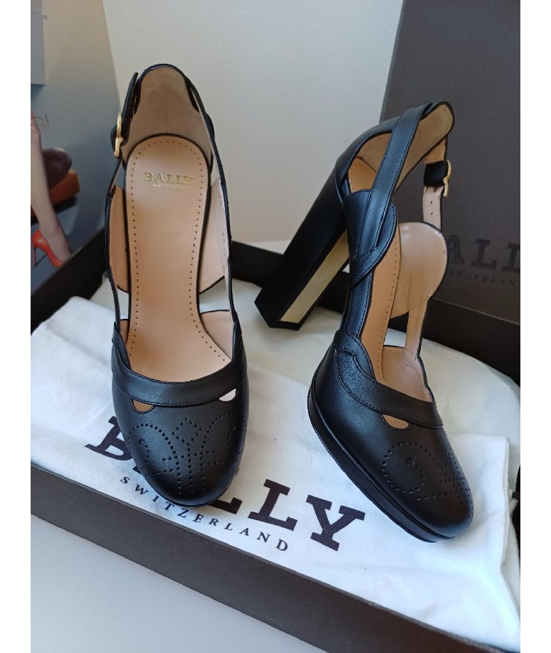 BALLY Черные кожаные туфли, фото 5